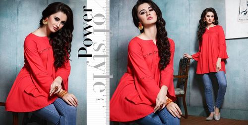 Orange Cotton Kurti