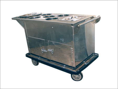 Hospital Food Trolley - Stainless Steel, 1200x600x900 mm | 10 Tray Capacity, Mobile, FDA Compliant, Durable, Efficient, Organized, Sterile, Swivel Wheels