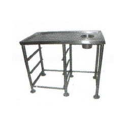Solid Dish Landing Table with Chute