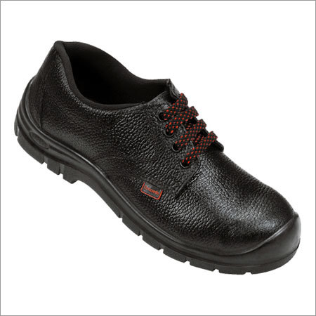 Concorde Safety Shoes - Buff Grain Leather, Sizes 5/39 To 12/46, Black | Pu Sole, Alloy Steel Toe, Padded Synthetic Lining, Durable
