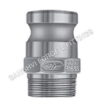 Type F Male Adapter - Stainless Steel, 1/2 to 6 Inches Sizes | Rust Proof, Durable, Abrasion Resistant