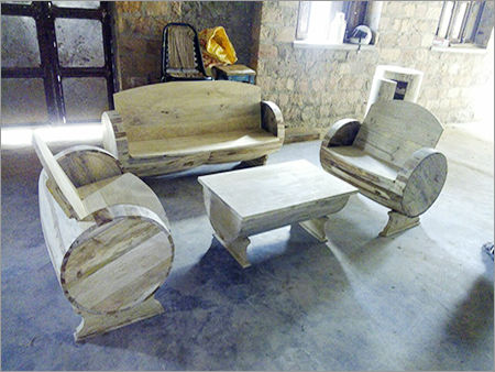 Handmade Hand Carved Wooden Sofa Set