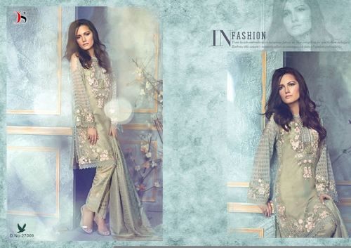 Grey Pakistani Designer Salwar Kameez Suit