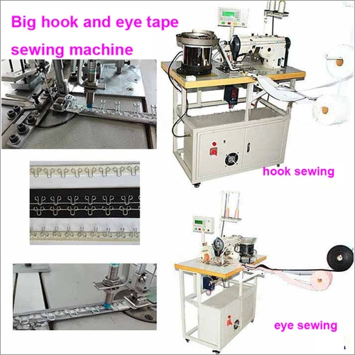 Large hook and eye tape sewing machine,automatic