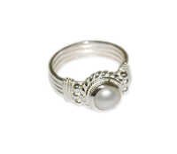 Sterling Silver Pearl Ring Gender: Boy