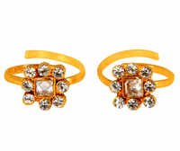 Adoreva Premium Quality  Gold Plated Alloy  Antique Look Toe Rings For Women Weight: 5 Grams (g)