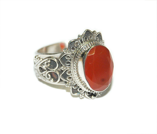 Red Onyx Stone Ring Gender: Women