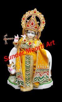 White Marble Krishna Statue