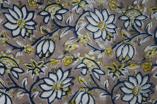 COTTON TWILL HAND PRINTED