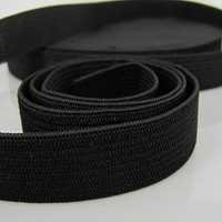 Braided Elastic Tapes - Polyester, 1/2 Inch To 4 Inches Wide, Black Color, 0.5mm To 2mm Thickness, 100n To 500n Tensile Strength, 100% To 300% Elongation