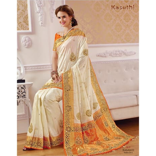 Cutwork Silk Saree