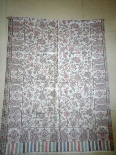 White And Mix Silk Shawls