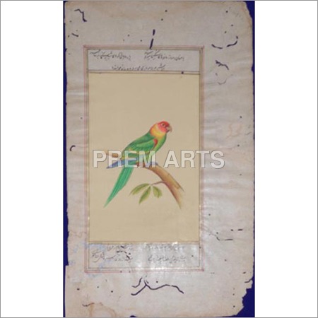 Love Bird Paper Painting Medium: Water Color
