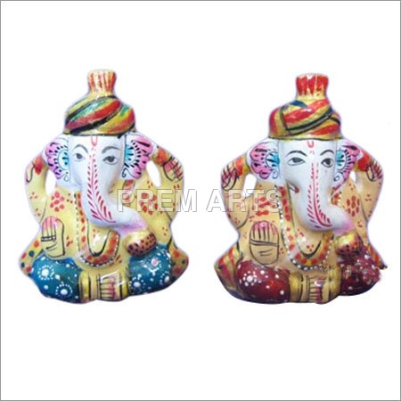 Lord Ganesh Metal Handicrafts - Aluminum 2 Inches Multi Color | Crafted with Enamel (Meenakari) Work Ideal for Home Decoration & Religious Activities