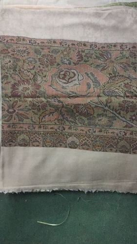 White And Mix Silk Jamawar Shawls
