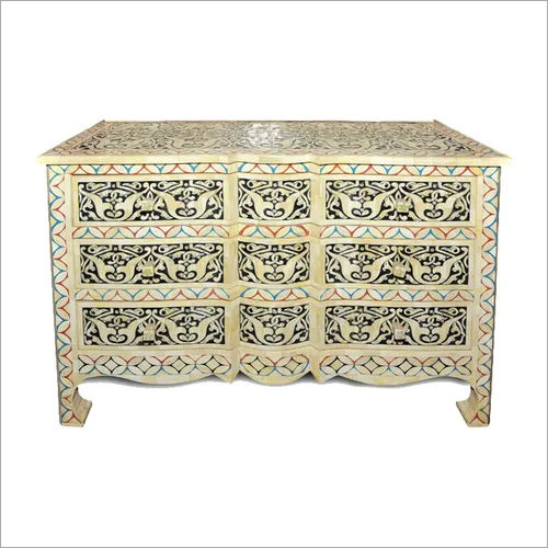 Bone Inlay 3  Drawer  French Style