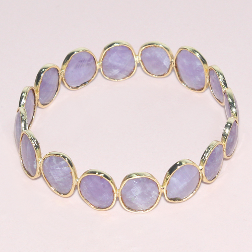 Amethyst Oval 925 Sterling Sliver Bangles