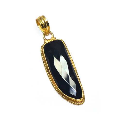 Black Spinel Fancy 925 Sterling Sliver Pendant