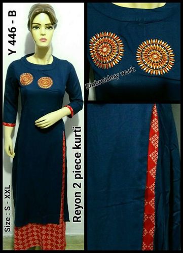 Floor Length Rayon Designer Kurti