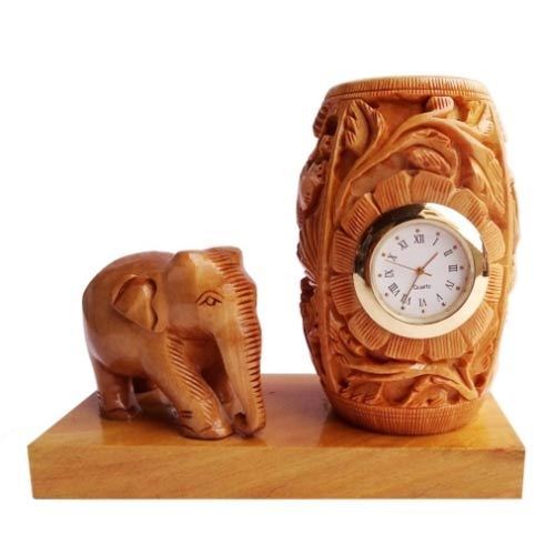 Elephant Statue with Clock