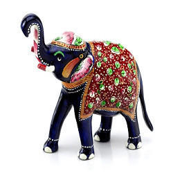 Wooden Black Elephant Statue