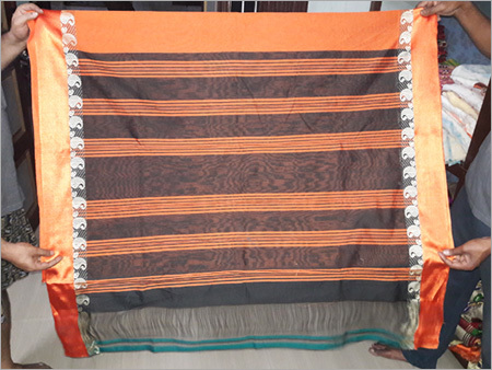 Black and Orange Half Saree