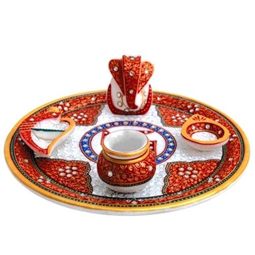 Marble Puja Thali