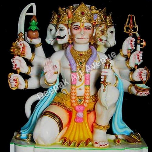 Panchmukhi Hanuman Marble Statue