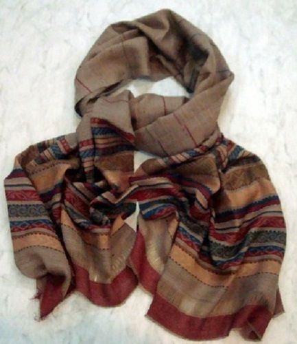 wool silk Melange stripes Scarves