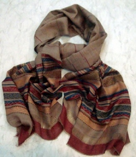 Wool Silk Melange Stripes Scarves Manufacturer