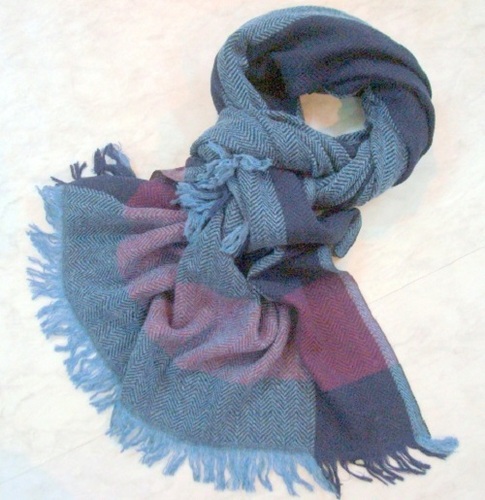 Wool Cotton Blended Jacquard Scarves Wholesalers