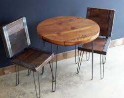 Hairpin Legs Industrial Cafe Chairs Set (2 Chairs+1 Table)