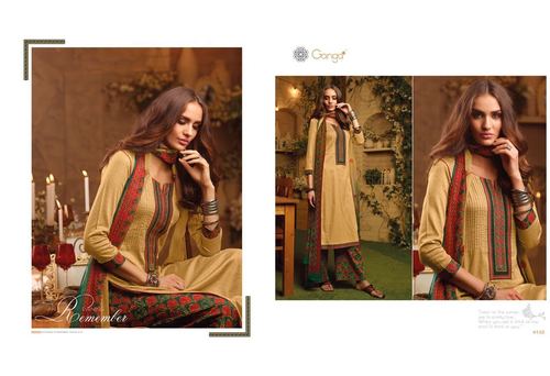 Beige Printed Plazzo Suit