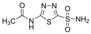 Acetazolamide C4H6N4O3S2