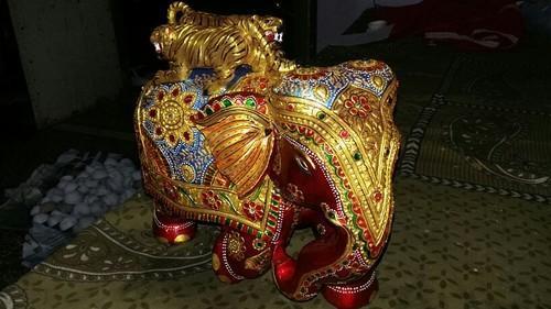 Handpainted Wooden Handicrafts Elephant