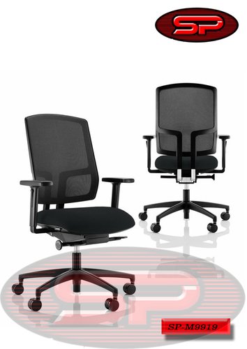 Modern Mesh Chair - Polyester, 990.6mm Height, 558.8mm Width, Black | Durable, Lightweight, Easy to Clean, Water Resistant, Stackable, No Assembly Required