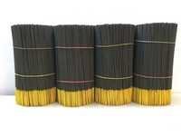 Black Raw Agarbatti - Unscented, 8" & 9" | 40 Minutes Burning Time, Anti-odour And Aromatic For Religious And Therapeutic Use
