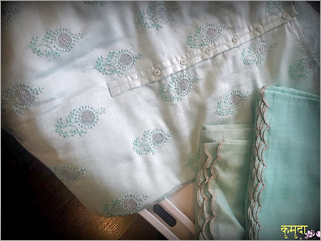 Hand Cotton Embroidery Suit