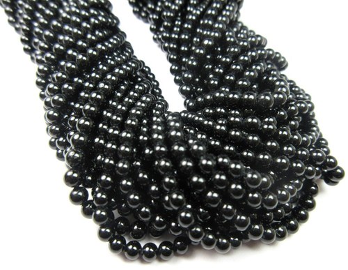 Black Onyx 3-4 mm Beads-13 Inch Long Strand
