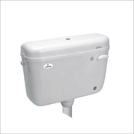 Flushing Cistern - Solid Polymer , Eco-Friendly One-Piece Design with Push Button , Wall Mounted , Square Shape in White