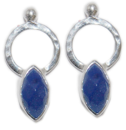 Silver Gemstone Earring