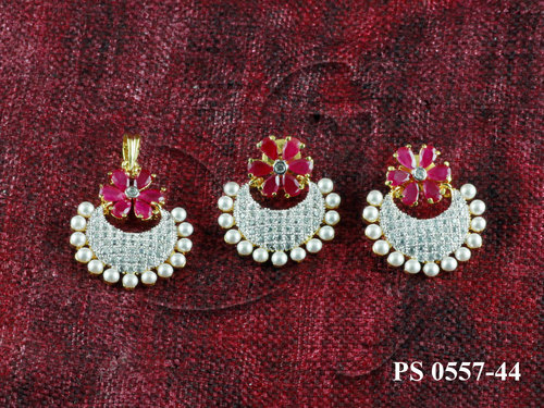 Pendant Sets - Gold-plated Cz Diamond, Gold Color | Elegant Design, Party Wear, Gift Option, Box Packaging