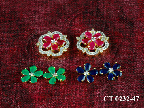 Tops - Gold Plated CZ, Small, Gold | Elegant Floral Party Wear, Gift Item, Stunning Look