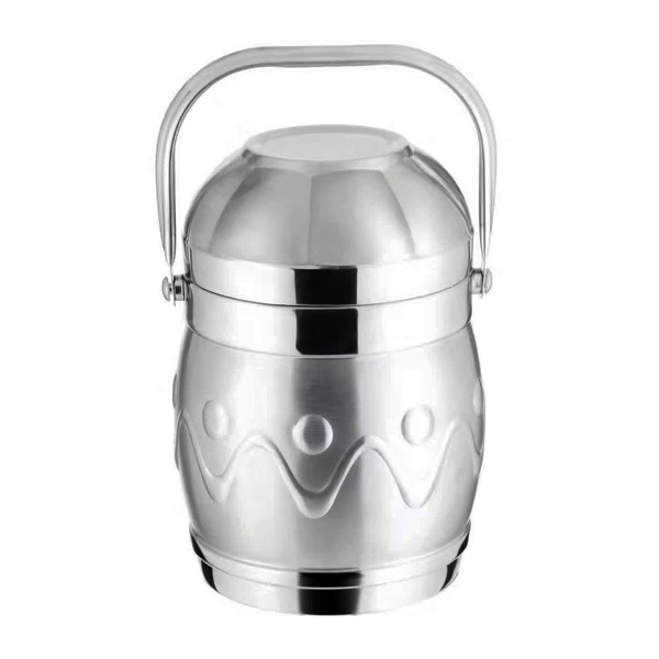 Steel Cookware - Stainless Steel, 10x8x12 cm | Non-Slip Base, Heat Retention, Portable Design