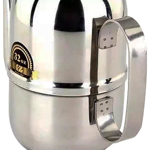 Steel Cookware - Stainless Steel, 10x8x6 in | Durable, Heat Resistant, Ergonomic Handle, Precise Pouring