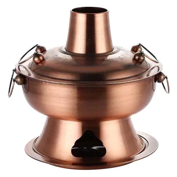 Steel Cookware - Stainless Steel 28cm Copper, Flat Base | Even Heating, Durable, Easy Cleaning
