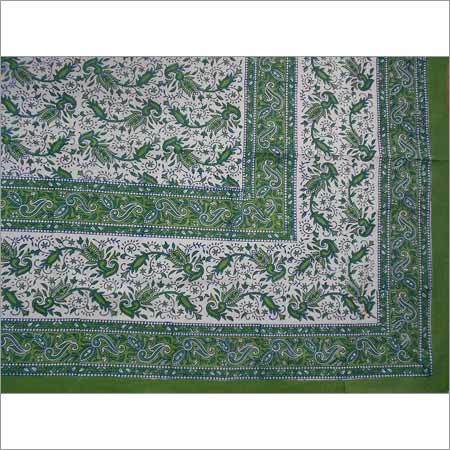 Green Printed Bed Sheet