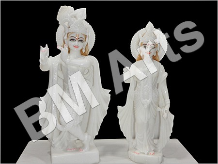 Marble Radha Krishna Statue