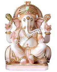 Pure white Marble Ganesha Statue