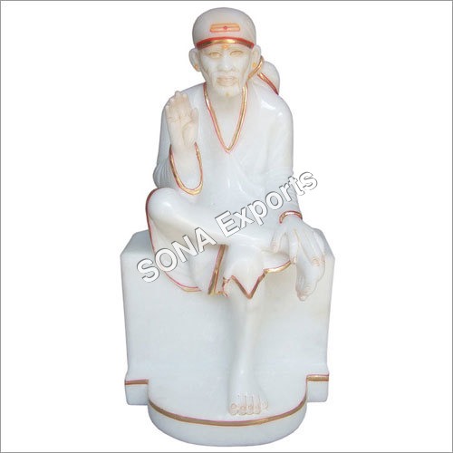 Pure white marble Saibaba Statue